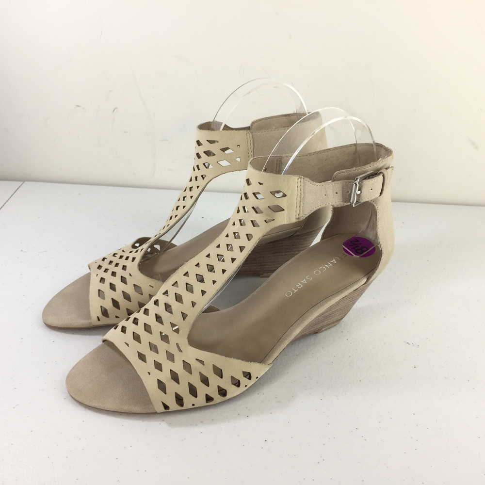 Franco Sarto 8.5 Kale wedge ankle strap sandals